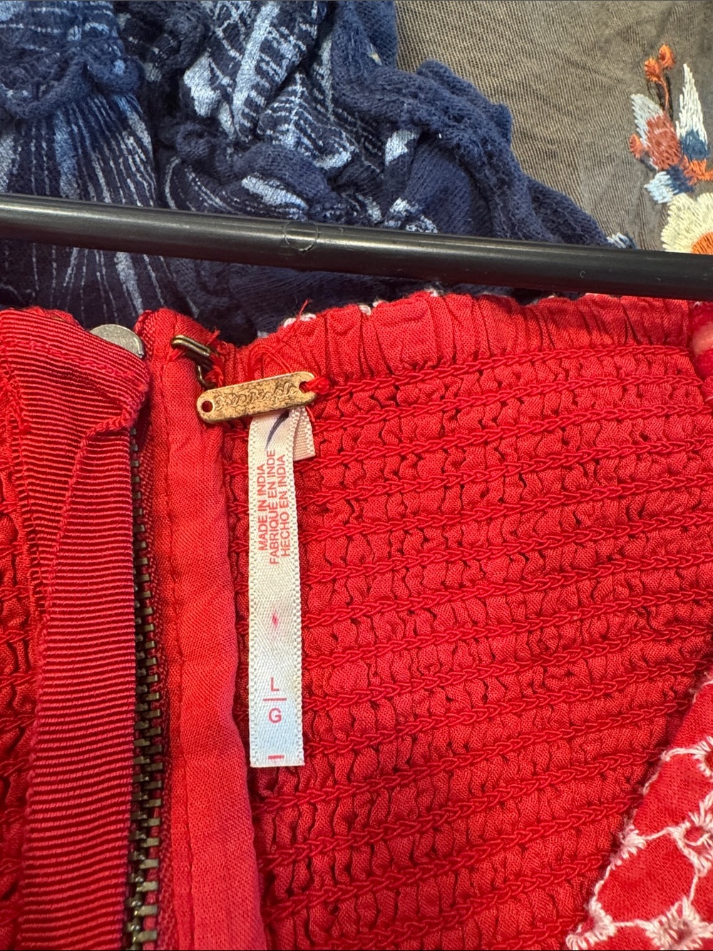 Red Printed Sleeveless Women's Tank top/ Mimi dress - Picture 3 of 5